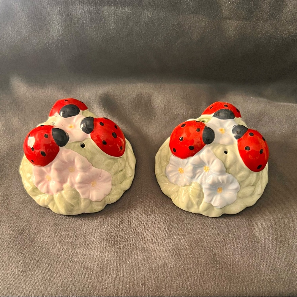 Lenox “Butterfly Meadow” Ladybug Salt and Pepper Shakers